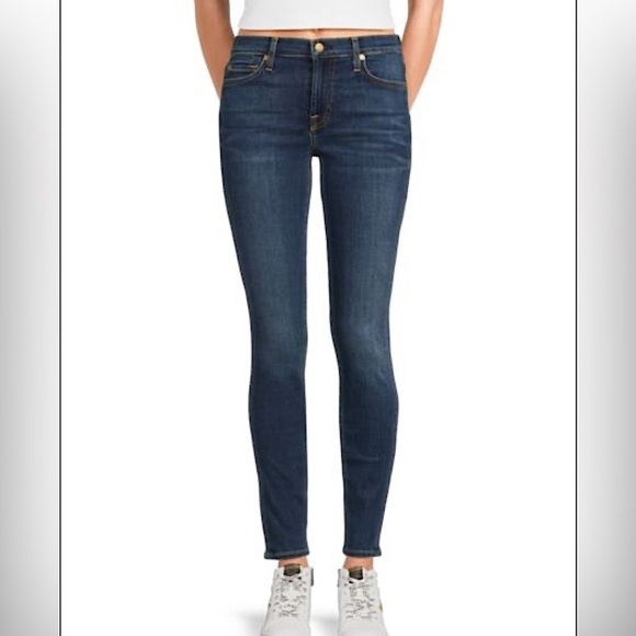 7 FOR ALL MANKIND Gwenevere cropped Dark Washed Jeans women’s size 30 - Picture 1 of 10